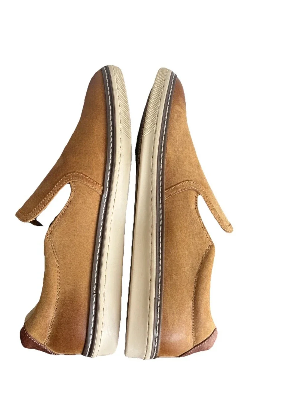 Johnston & Murphy McGuffey Slip On Light Tan Oiled Full Grain Leather 9 M